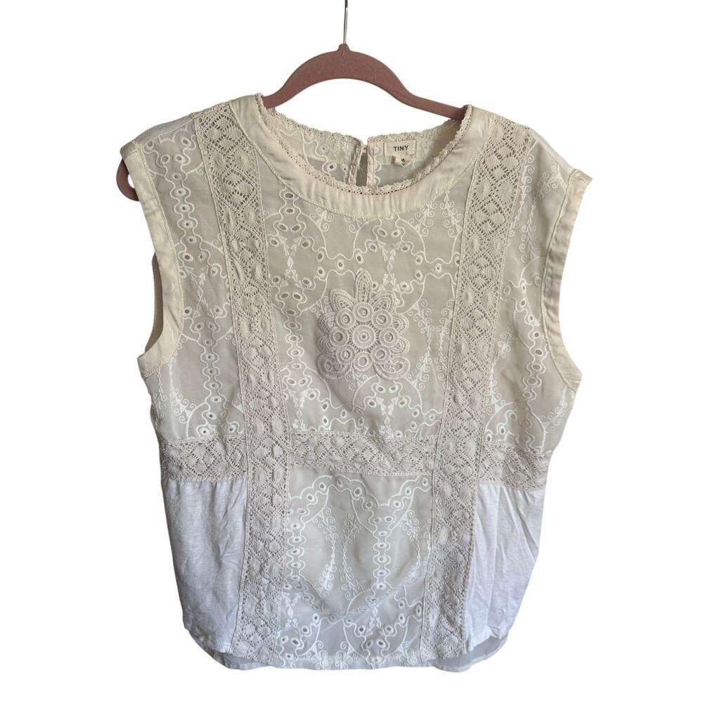 Anthropologie TINY cream blouse, size M